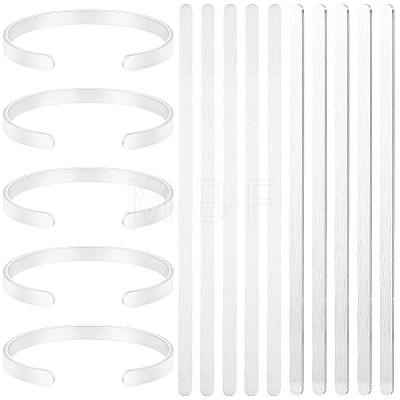 10Pcs Aluminum Bangle Blanks MAK-BBC0001-34-1
