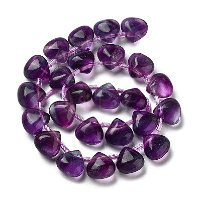 Natural Purple Fluorite Beads Strands G-NH0032-A02-02-1