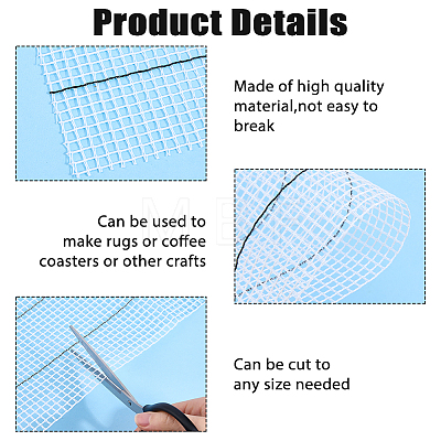 Polyester Carpet Crochet Mesh Fabric AJEW-WH0481-751-1