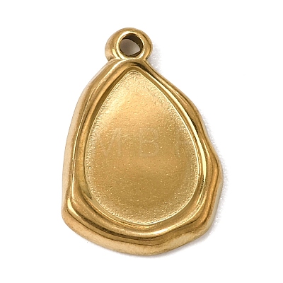 304 Stainless Steel Pendant Cabochon Settings SA-CBA9B1E-01B-G-1