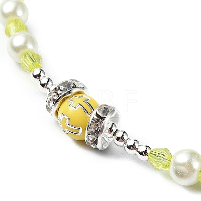 Cross & Virgin Mary Alloy Rosary Bead Necklaces NJEW-JN05123-05-1