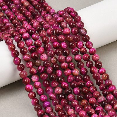 Grade AB Natural Tiger Eye Beads Strands G-F591-18-6mm-05-1