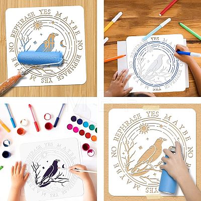 PET Hollow Out Drawing Painting Stencils DIY-WH0402-034-1