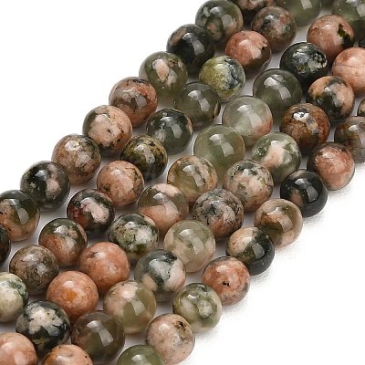 Natural Green Rutilated Quartz Beads Strands G-G475-A02-6mm-1