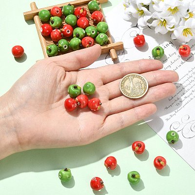 40Pcs 2 Colors Handmade Porcelain Beads PORC-CJ0001-51-1