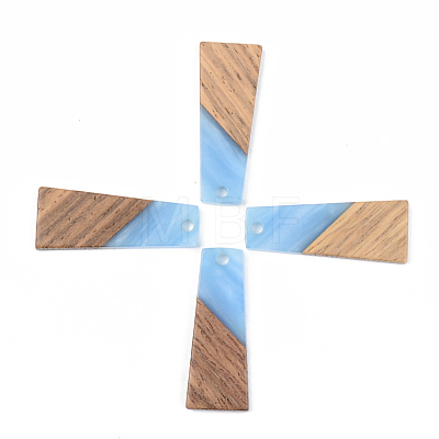 Resin & Walnut Wood Pendants RESI-S389-040A-1