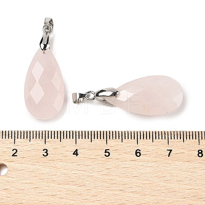 Natural Rose Quartz Pendants G-L614-D03-P02-1