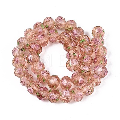 Handmade Luminous Lampwork Beads Strands LAMP-N037-01C-1