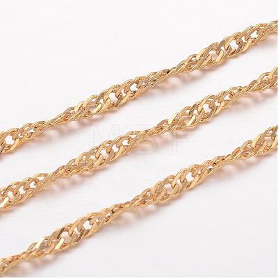 Ion Plating(IP) 304 Stainless Steel Singapore Chains CHS-K004-14G-0.3mm-1