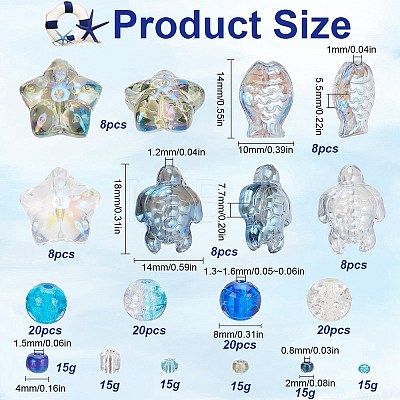 Mixed Styles Glass Beads GLAA-SC0002-21D-1