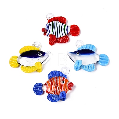 Handmade Lampwork Pendants LAMP-N024-34A-1
