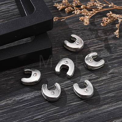 Letter Slider Beads for Watch Band Bracelet Making ALRI-O012-U-NR-1