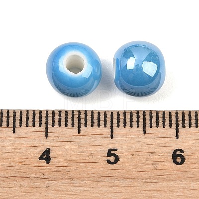 Glazed Porcelain Beads X-PORC-D001-8mm-12-1