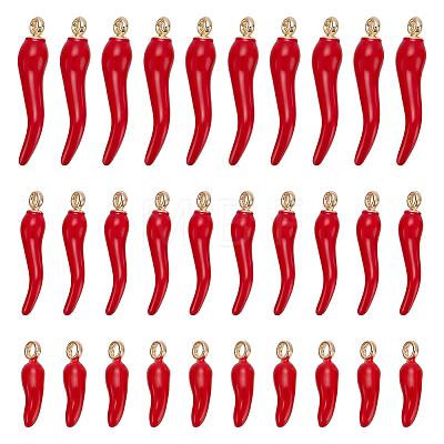 30Pcs 3 Styles Alloy Enamel Pendants ENAM-UN0001-39-1
