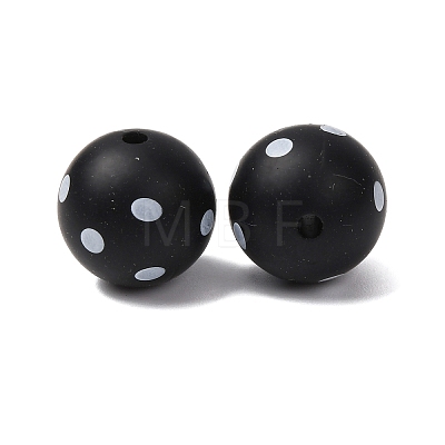 Food Grade Eco-Friendly Printed Silicone Beads SIL-A013-01A-07-1