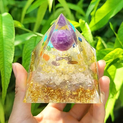 Orgonite Pyramid Resin Energy Generators PW-WG70575-01-1