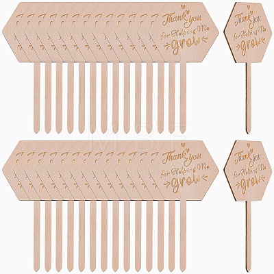 30Pcs Wooden Plant Labels DIY-GF0014-19B-1