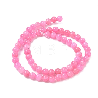 Natural Mashan Jade Round Beads Strands G-D263-6mm-XS34-1