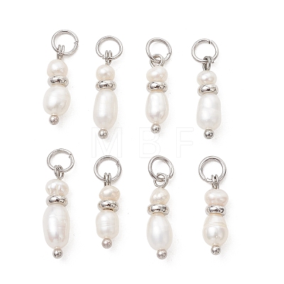 Natural Cultured Freshwater Pearl Pendants PALLOY-JF05450-02-1
