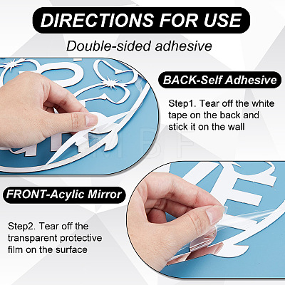 Acrylic Acrylic Mirror Wall Stickers DIY-WH0002-27E-1