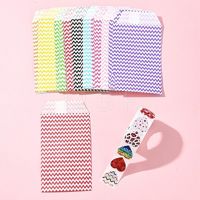 45Pcs 9 Colors White Kraft Paper Bags CARB-FS0001-02-1