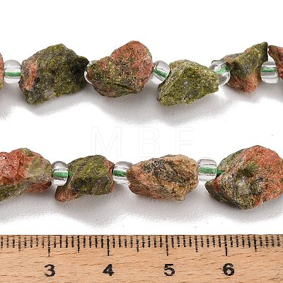 Natural Unakite Beads Strands GG-CBA0B77-A16-02-1
