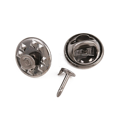 50Pcs Iron Butterfly Clutches Pin Backs IFIN-H066-02P-1