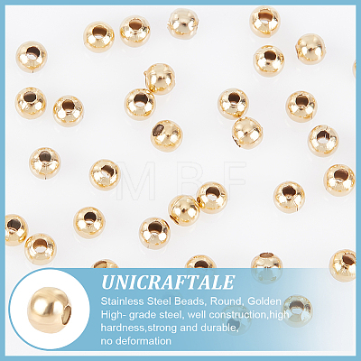 Unicraftale 500Pcs 304 Stainless Steel Beads STAS-UN0048-84-1