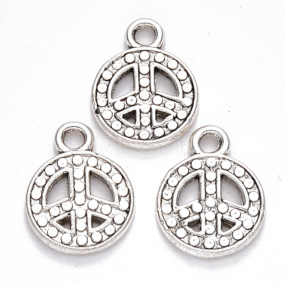 Tibetan Style Alloy Pendants TIBEP-S319-079AS-RS-1