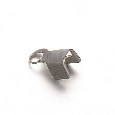 Tarnish Resistant 304 Stainless Steel Folding Crimp Ends X-STAS-E103-09A-1