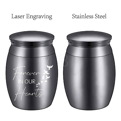 CREATCABIN Stainless Steel Cremation Urn AJEW-CN0001-89A-1