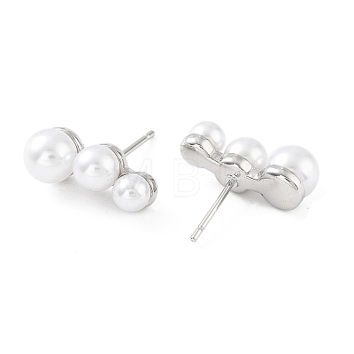 Rack Plating Brass Stud Earrings for Women KK-Z038-12P-1