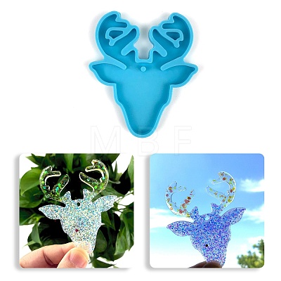 DIY Christmas Reindeer Head Pendant Silhouette Silicone Molds SIMO-B006-04-1