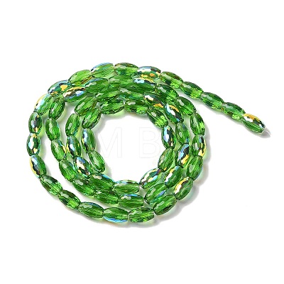 AB Color Plated Transparent Electroplate Beads Strands EGLA-H104-05E-1