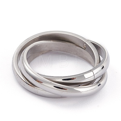 Unisex 304 Stainless Steel Finger Rings RJEW-K233-06D-P-1