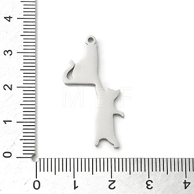 304 Stainless Steel Pendants STAS-F326-17P-1