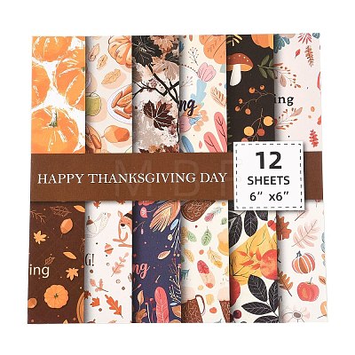 Thanksgiving Day Leaf Turkey Scrapbooking Paper Pads Set STIC-C010-35A-1
