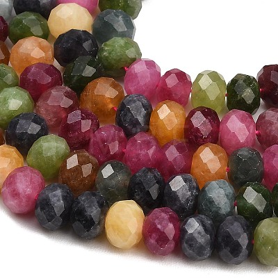 Faceted Dyed Natural White Jade Beads Strands GG-CBAE966-01B-A-1