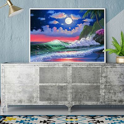 Sea with Moon DIY Diamond Painting Kits PW-WG55160-01-1