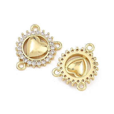 Brass Micro Pave Clear Cubic Zirconia Chandelier Component Links CU-B002-01G-C-1