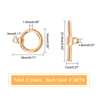 PVD Vacuum Plating 304 Stainless Steel Toggle Clasps STAS-UN0010-36-1
