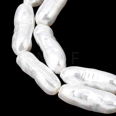 Electroplated Glass Shell Pearl Beads Strands BSHE-B009-C01-7x21mm-1