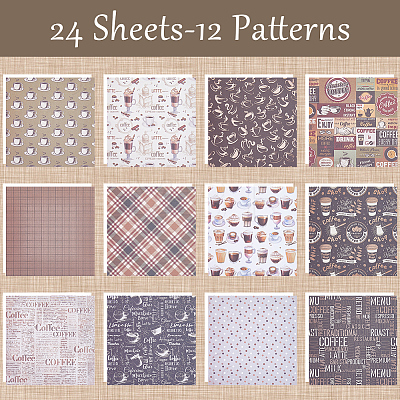 24Pcs 12 Styles Scrapbook Paper Pads DIY-WH0028-47E-1