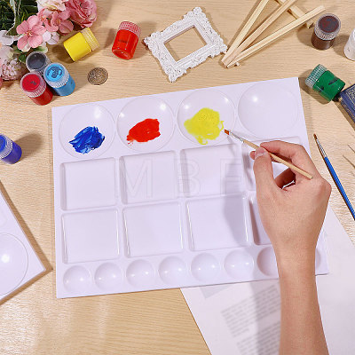 Rectangle Plastic Watercolor Oil Palette AJEW-WH0696-655-1