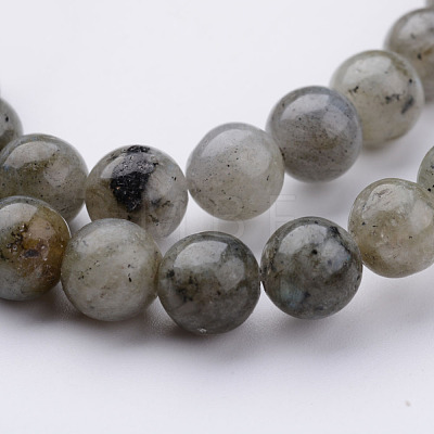 Natural Labradorite Bead Strands G-K152-03-8mm-1