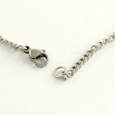 304 Stainless Steel Curb Chain Necklaces NJEW-R223-04-1