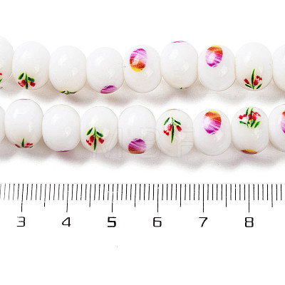 Printing Glass Beads for Necklaces Bracelets Making GLAA-B020-03A-07-1