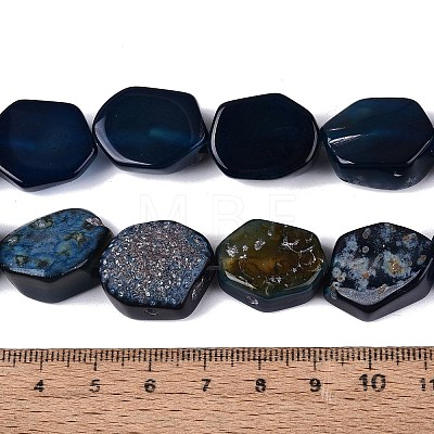 Dyed Natural Agate Beads Strands G-Q606-23E-02-1