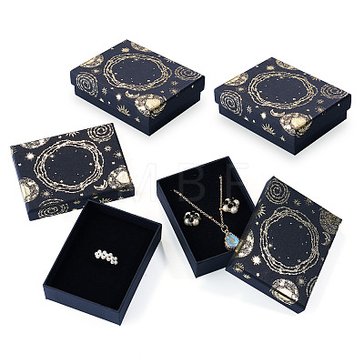 10Pcs Sun Moon Star Printed Cardboard Gift Boxes CBOX-TA0001-21C-1