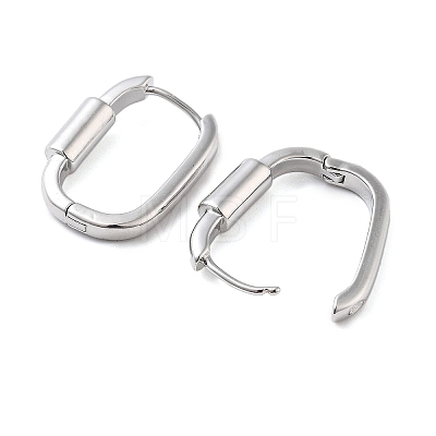 Brass Oval Hoop Earrings for Women EJEW-F347-02P-01-1